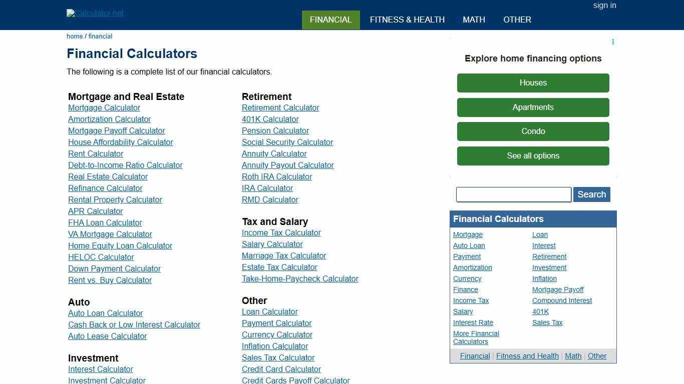 Financial Calculators